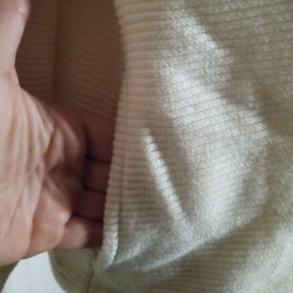 Madewell Antique Cream Beer Funnel Neck Chunky Knit Women Sweater Large - Picture 12 of 12